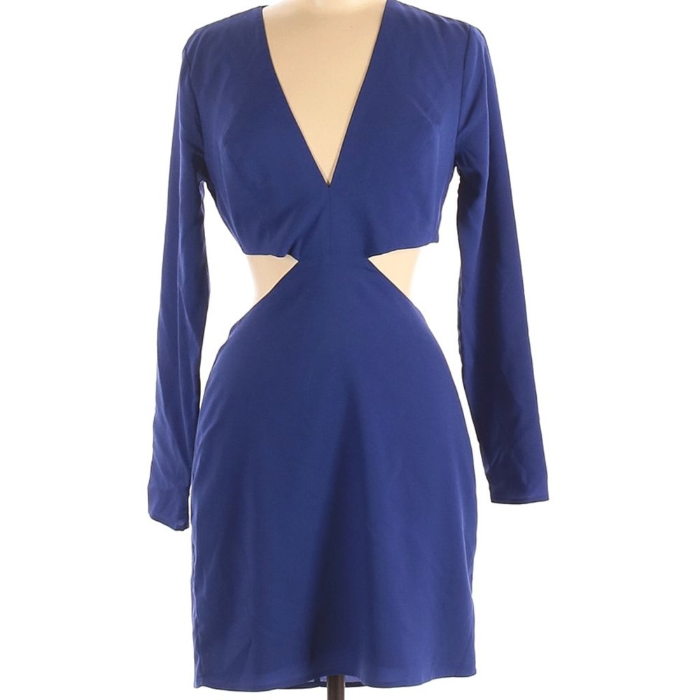 NWT NBD x the Naven Twins Blue Cutout Dress Sz S